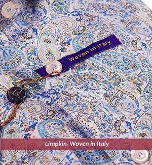 REIMS- NAVY & TURQUOISE MAGICAL PAISLEY PRINT