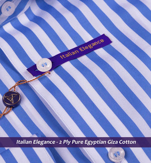 Cortland- Cobalt Blue & White Stripe