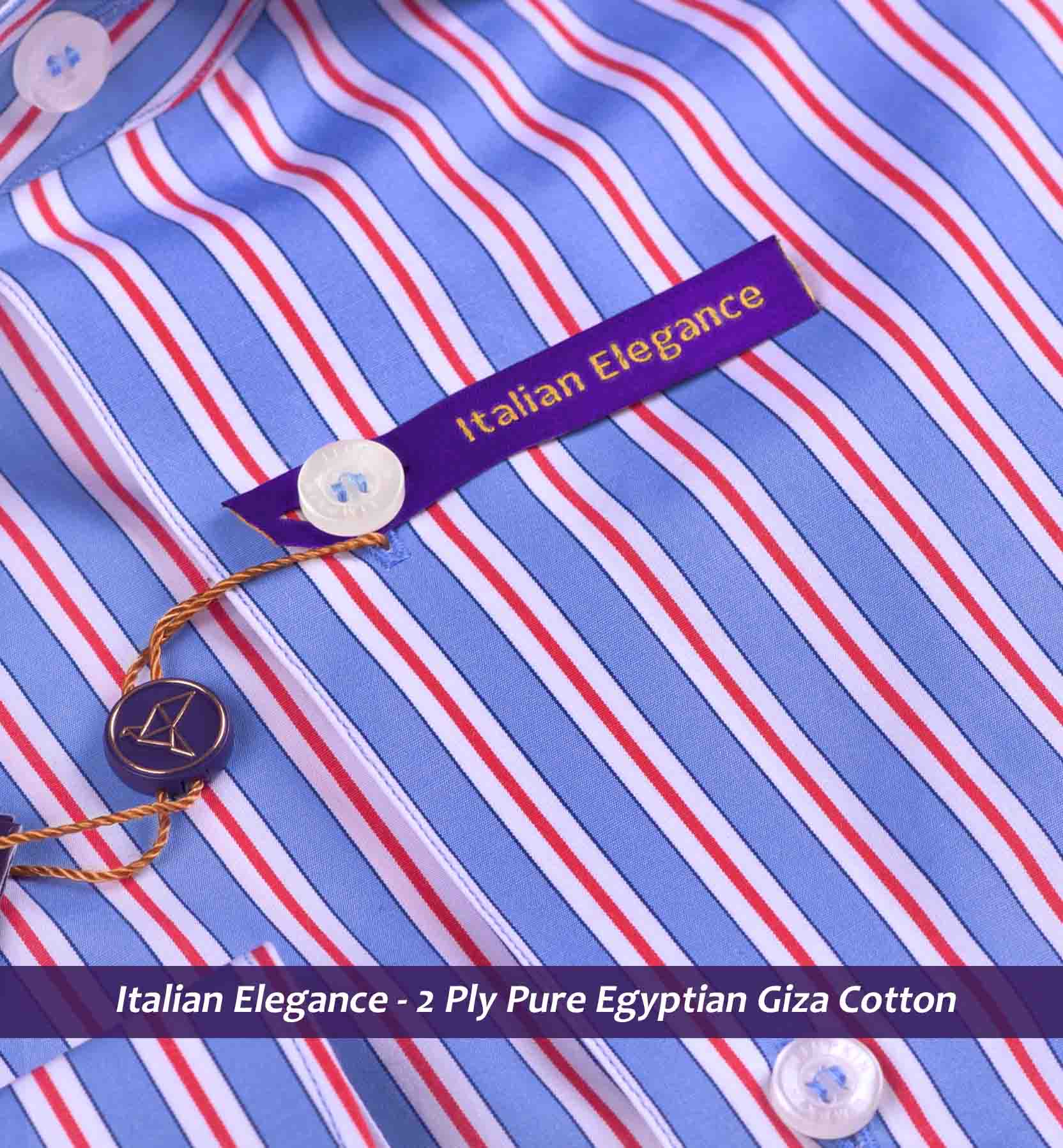 Sky Blue & Red Magical Stripe
