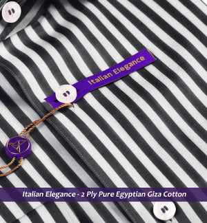 California- Black & White Stripe