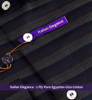 Pasadena- Black & Beige Horizontal Stripe