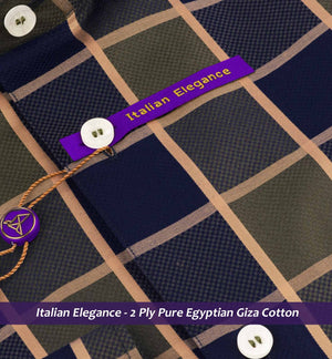 Athens- Moss Green & Navy Magical Check