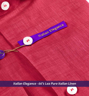 Turin- Crimson Red Solid Linen
