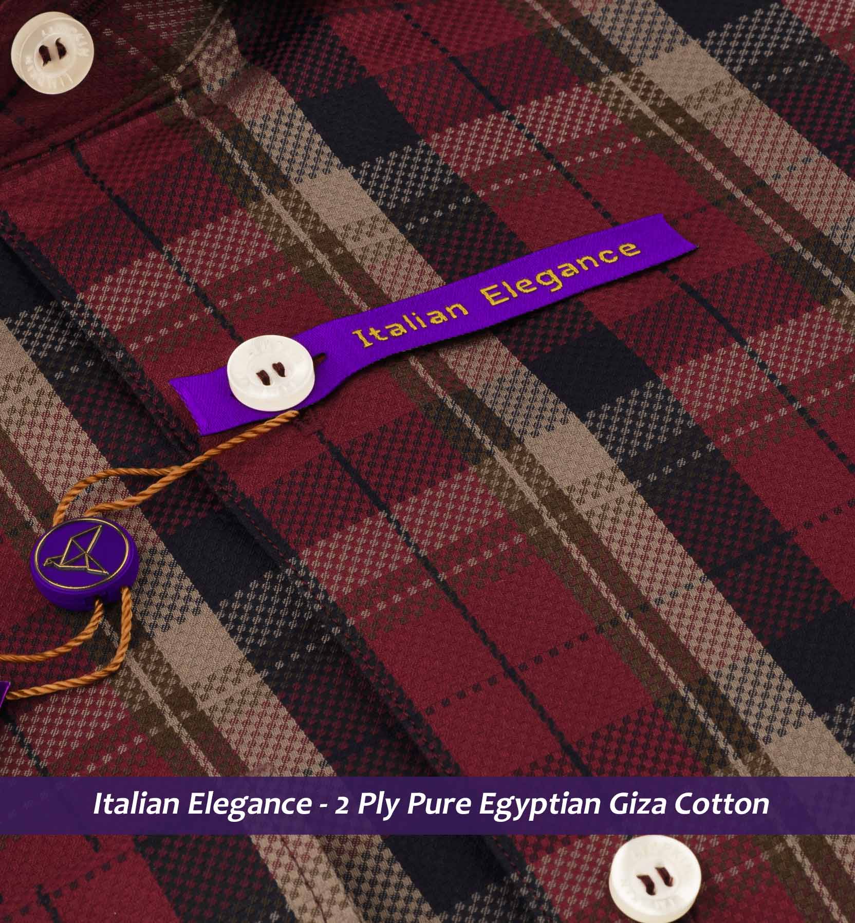Omaha- Navy & Burgundy Magical Check