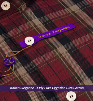 Omaha- Navy & Burgundy Magical Check