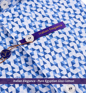 Napier- Blue & White Geo Print