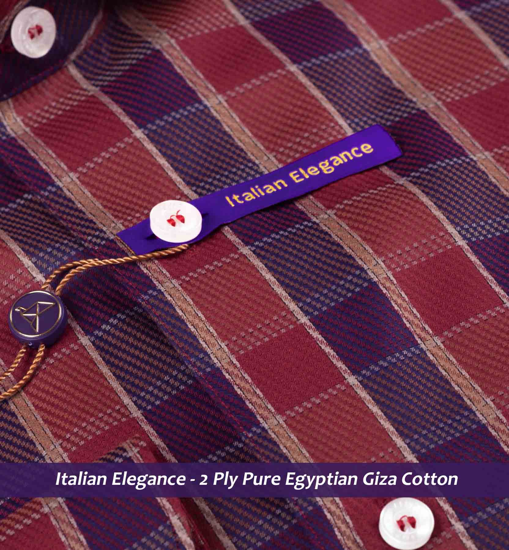 Rochdale- Burgundy & Beige Check