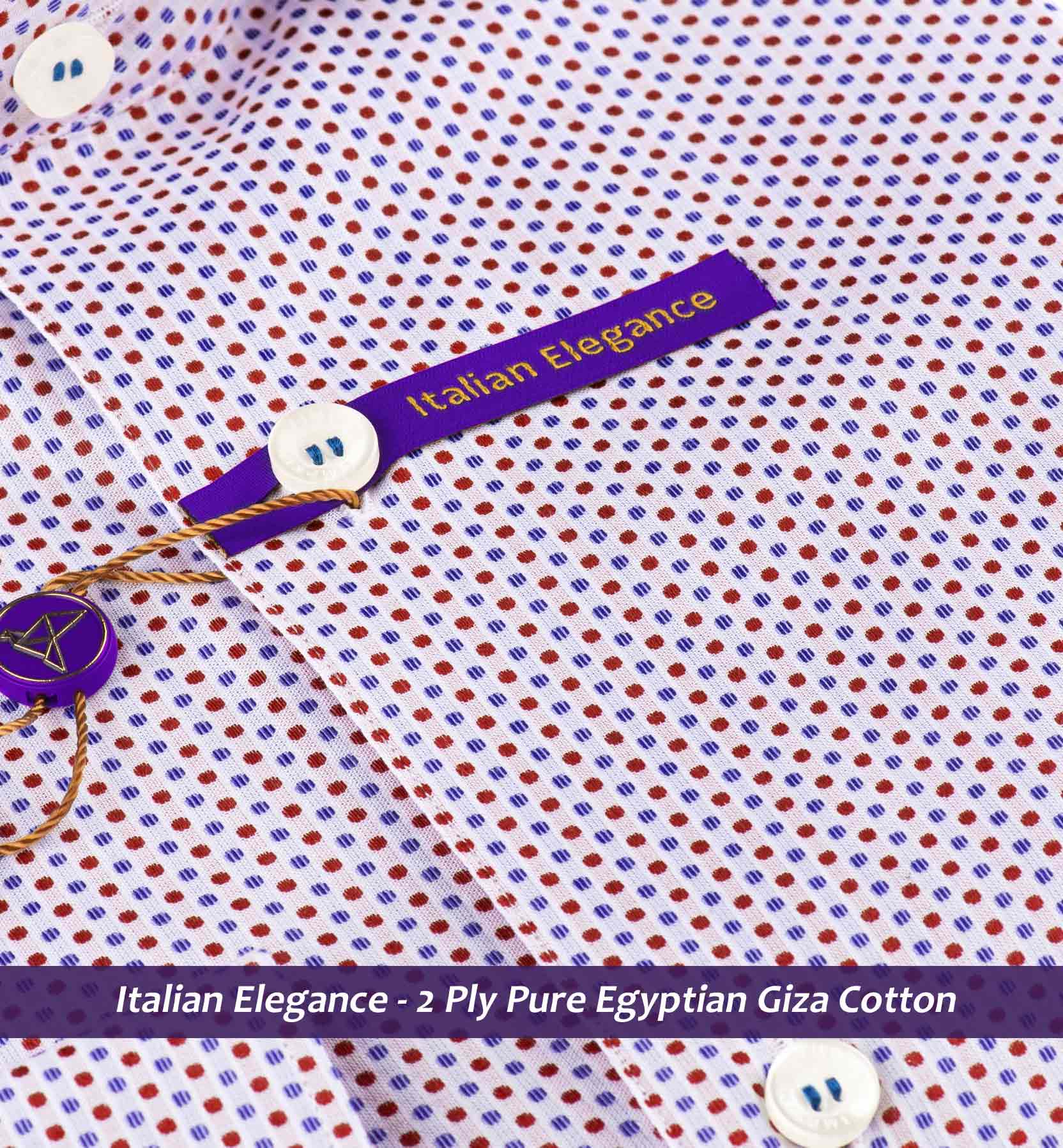 Kensington- Burgundy & Blue Polka Structure