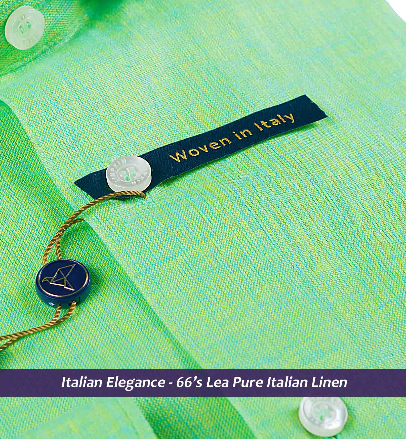 Sea Foam Green Solid Linen- 66's Lea Pure Italian Linen