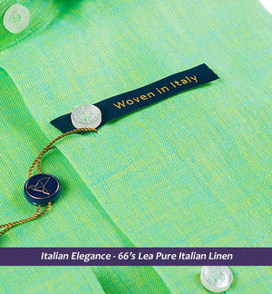 Sea Foam Green Solid Linen- 66's Lea Pure Italian Linen