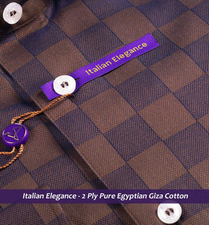 Copenhagen- Cedar Brown & Navy Check