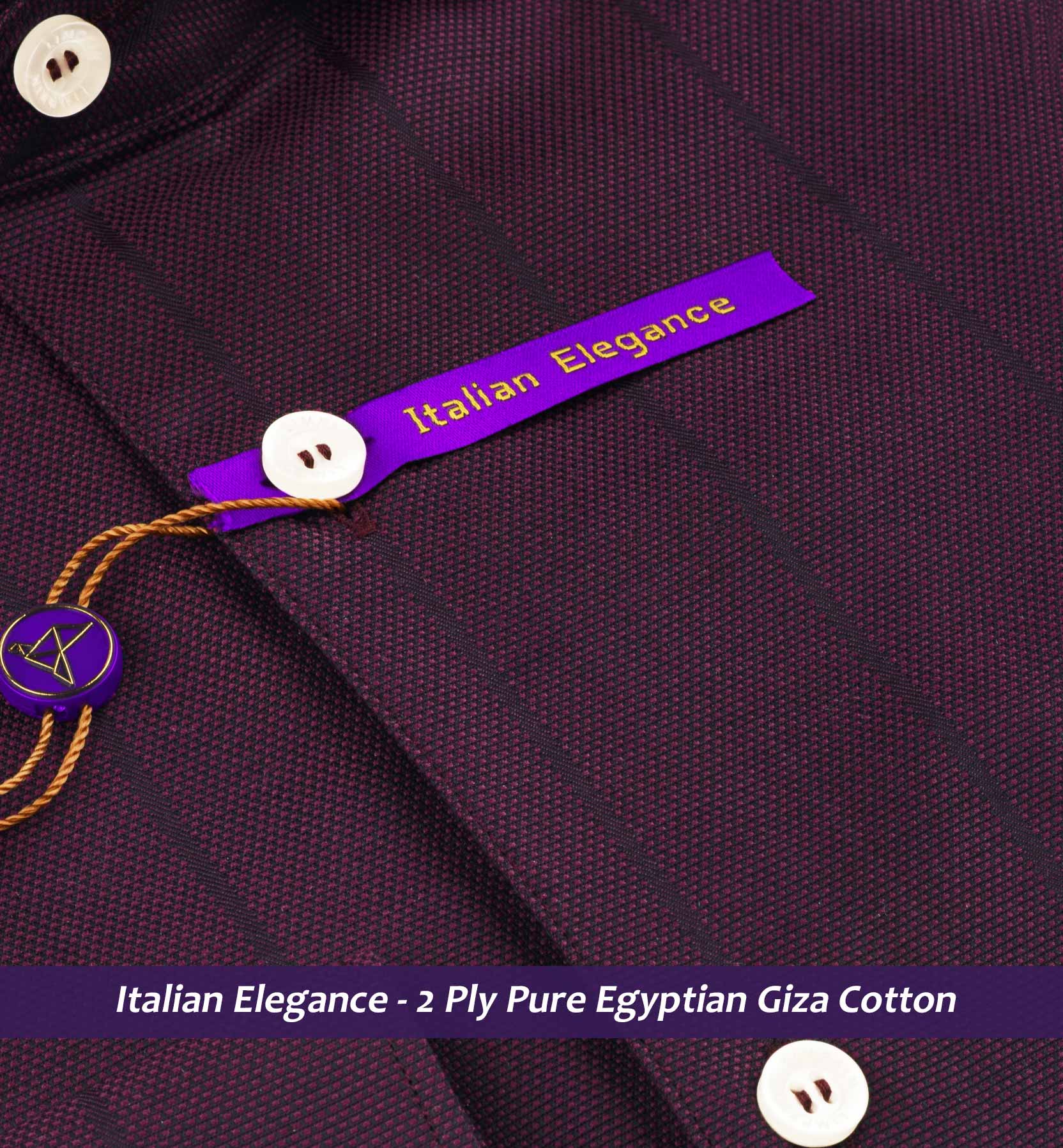 Wales- Plum Purple Structure Stripe