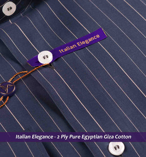Anchor Grey & Beige Magical Stripe- 2 Ply Pure Egyptian Giza Cotton