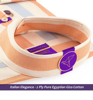 Ankara- Orange & Beige Magical Stripe