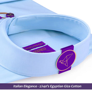 Treviso- The Best Sky Blue- 2/140 Egyptian Giza Cotton