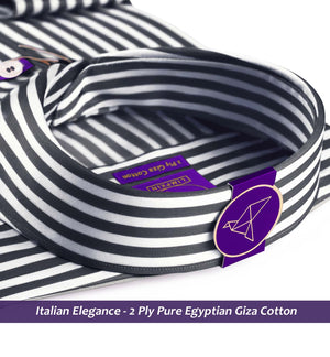 California- Black & White Stripe