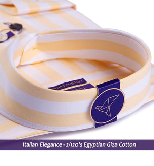 Montrouge - Daffodil Yellow & White Stripe