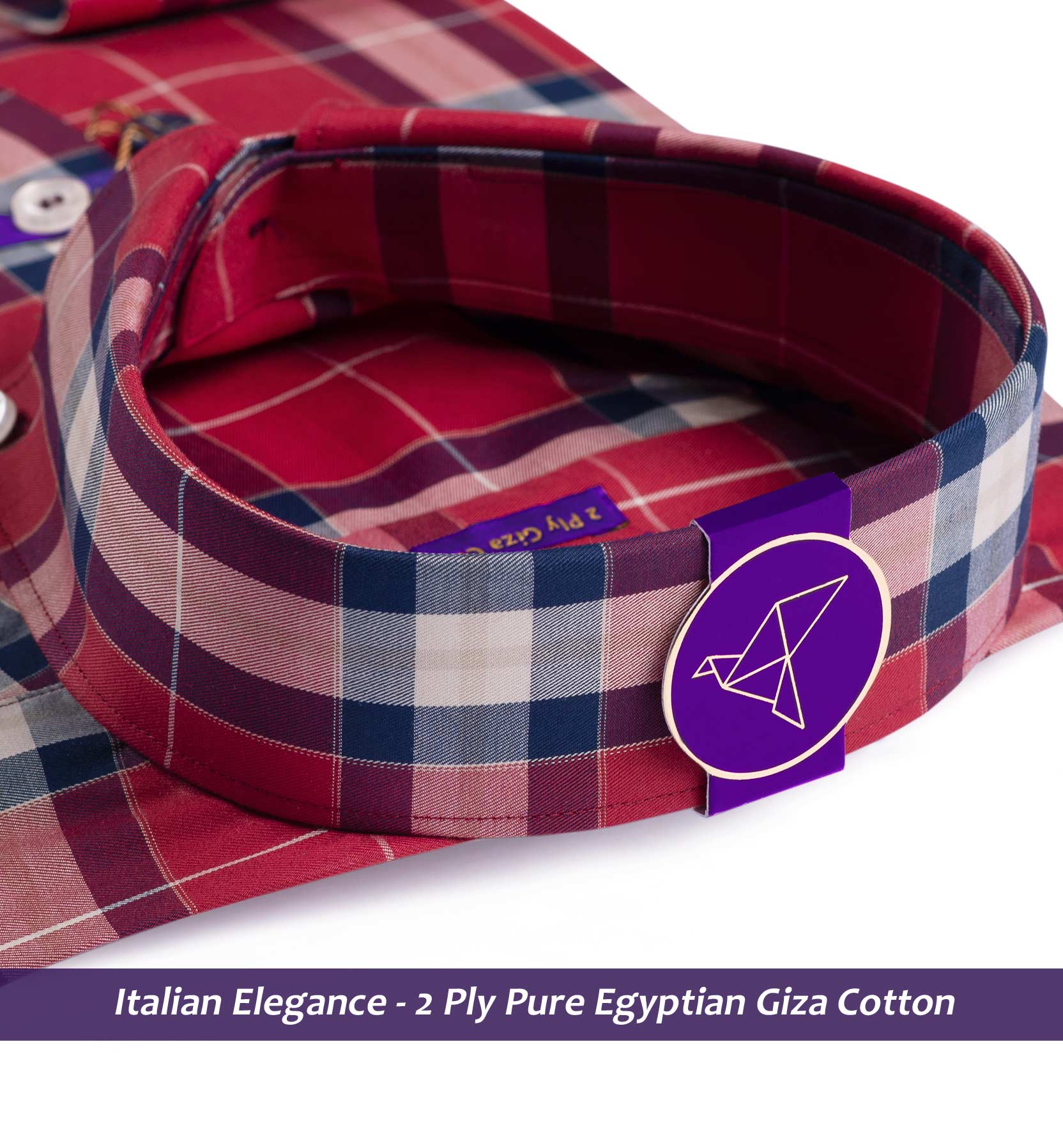 Houston- Rosewood Burgundy & Navy Check