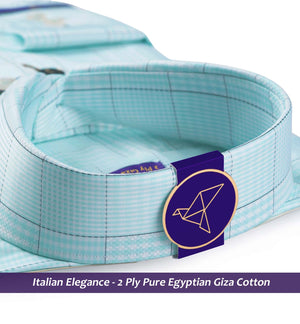 Finland- Turquoise & Navy Check
