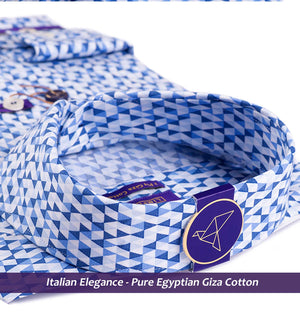 Napier- Blue & White Geo Print