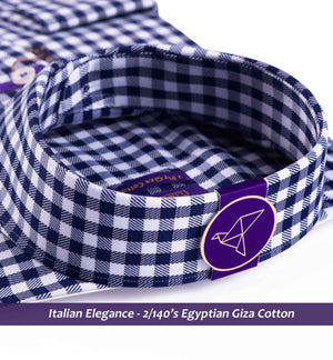 Men's shirt in Navy & White Magical Gingham Check - Shirts for men