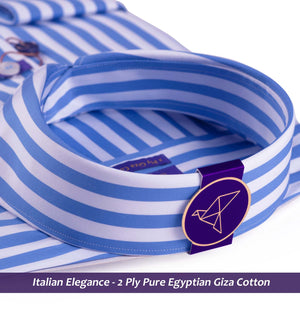 Cortland- Cobalt Blue & White Stripe