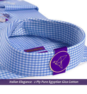 Orlando- Azure Blue & White Magical Check