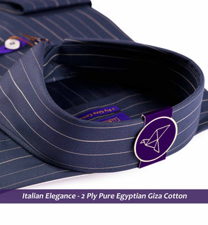 Men's shirt in shirt in Anchor Grey & Beige Magical Stripe - Shirts for men
