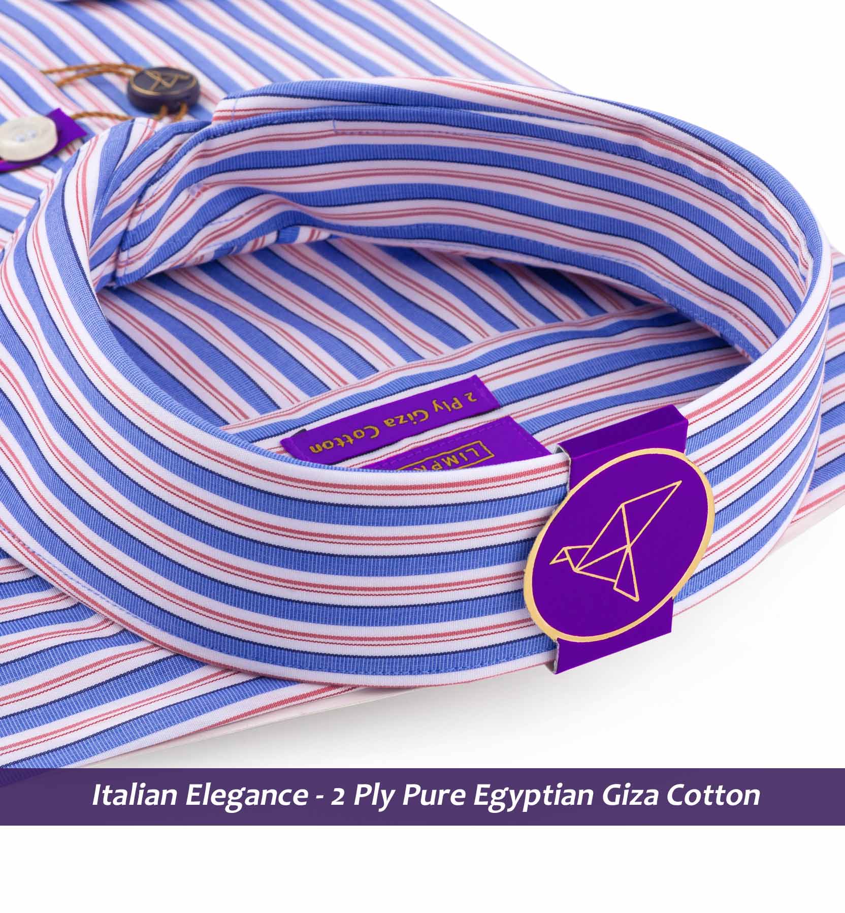 Phoenix- Cobalt Blue & Pink Stripe