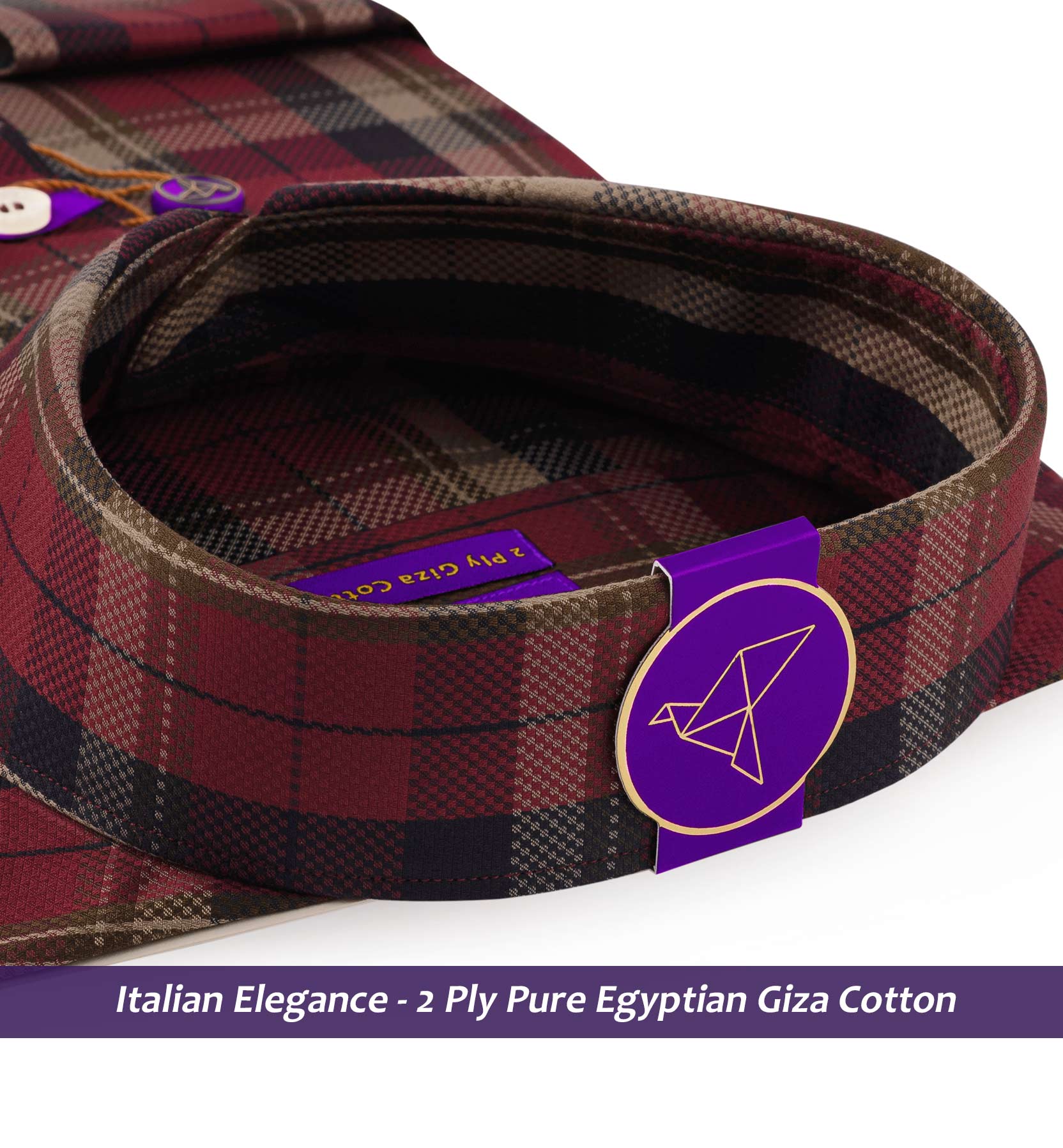 Omaha- Navy & Burgundy Magical Check