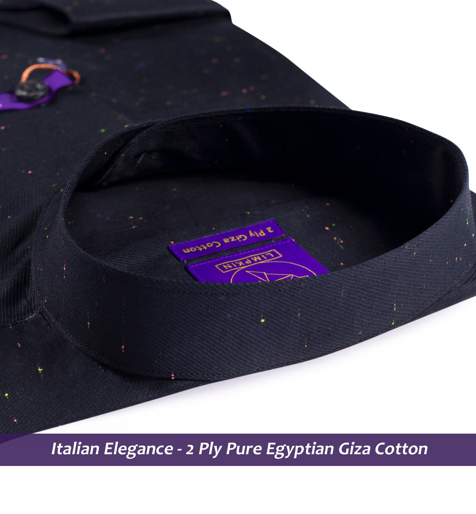 Trieste- Black Twill- Mandarin Collar