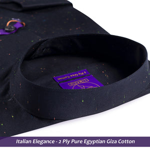 Trieste- Black Twill- Mandarin Collar