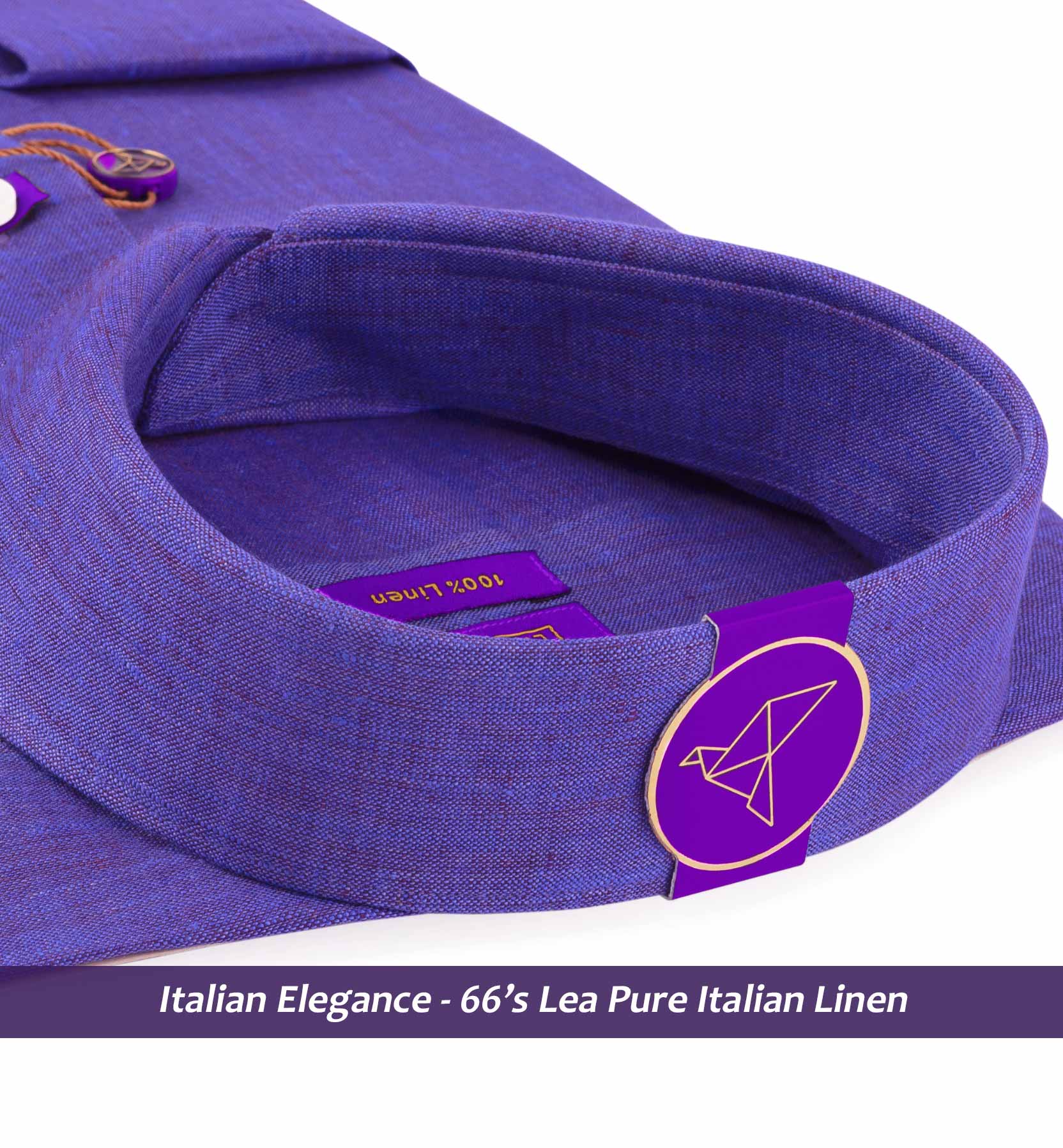 Sorrento- Amethyst Solid Linen- 66's Lea Pure Italian Linen