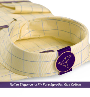 Treviso- Daffodil Yellow & Blue Check