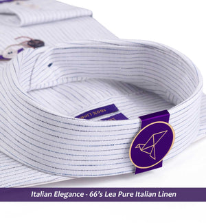 Men's shirt in Navy Blue & White Pin Stripe - Shirts for men