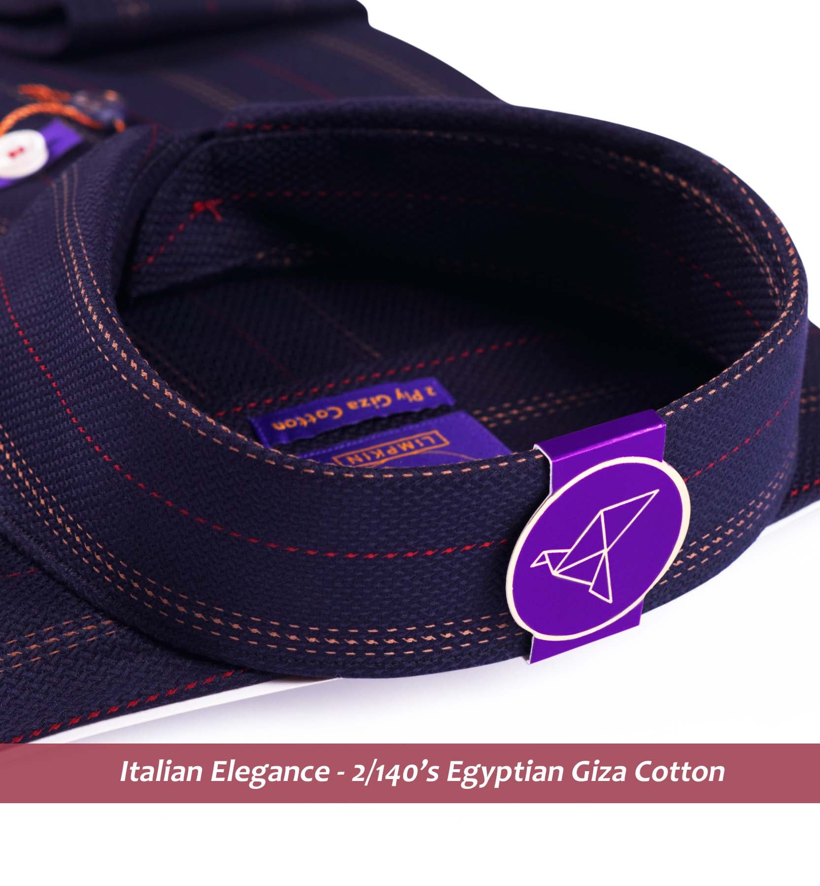 California- Dark Navy & Burgundy Stripe