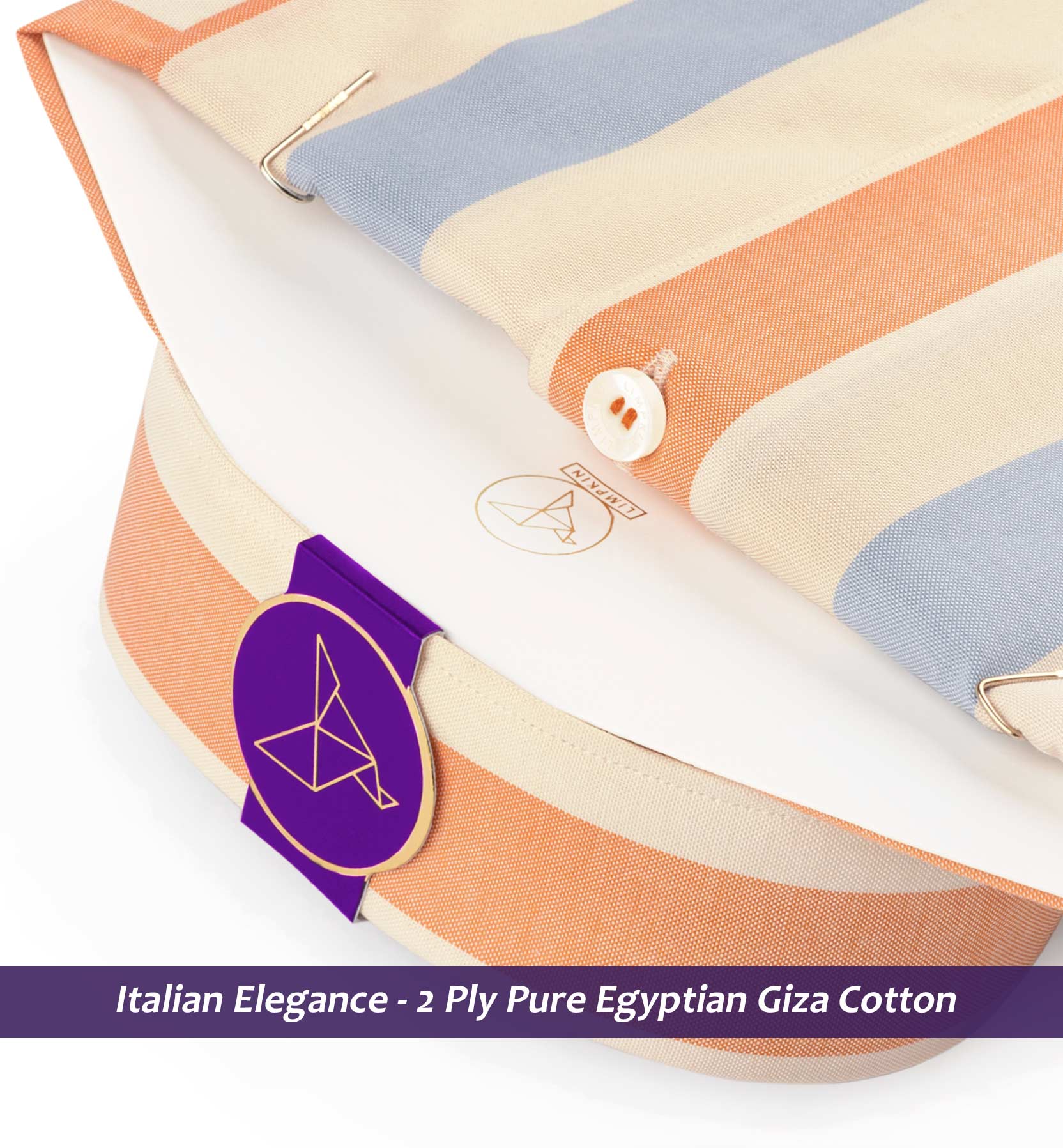 Ankara- Orange & Beige Magical Stripe