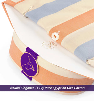 Ankara- Orange & Beige Magical Stripe