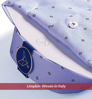 Men's shirt in navy magical polka dot print - Limpkin Shirts