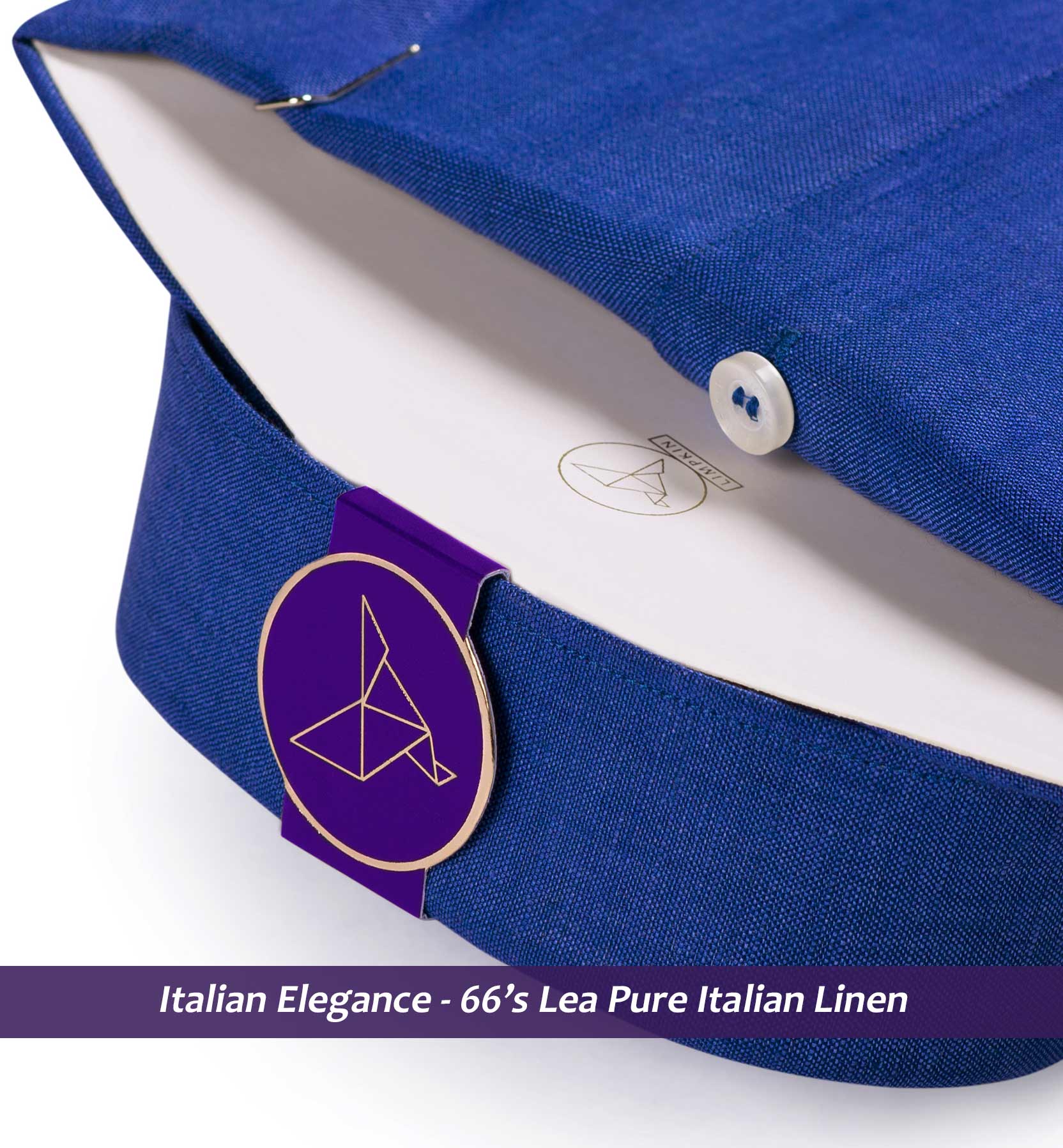Adelaide- Royal Blue Solid Linen- 66's Lea Pure Italian Linen
