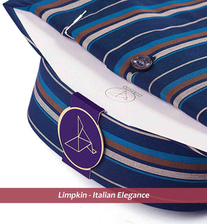 Omaha- Navy & Beige Stripe