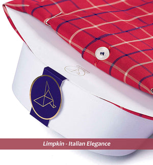 OKLAHOMA- BRICK RED & NAVY CHECK & WHITE COLLAR