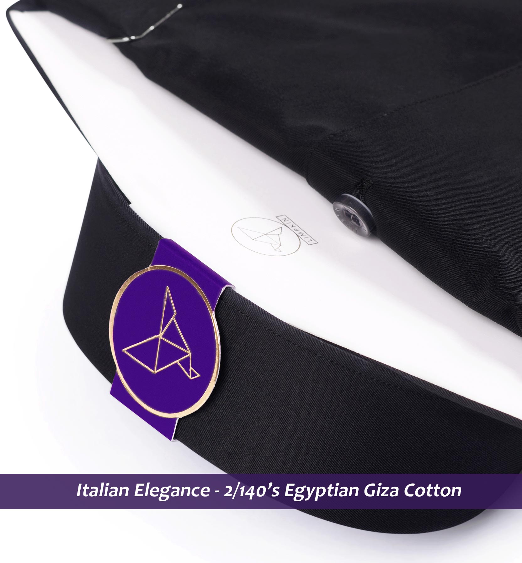 Ascona- Best Formal Black- 2/140 Egyptian Giza Cotton
