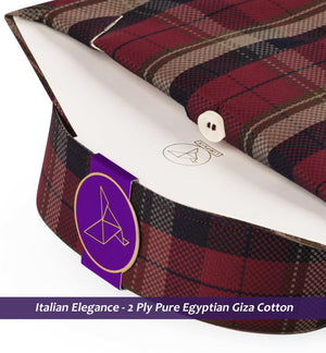 Omaha- Navy & Burgundy Magical Check