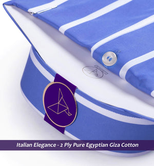 Manhattan- Cobalt Blue & White Magical Stripe