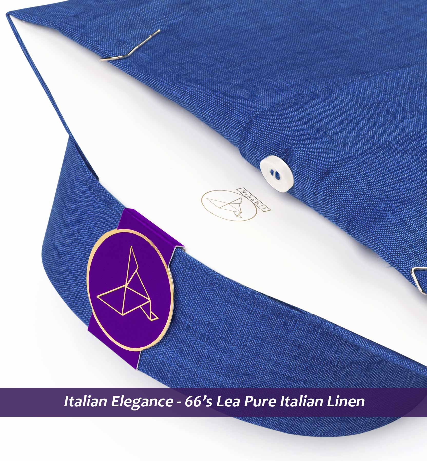 Faliraki- Admiral Blue Solid Linen- 66's Lea Pure Italian Linen