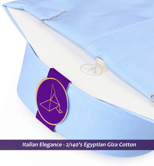 Treviso- The Best Sky Blue- 2/140 Egyptian Giza Cotton