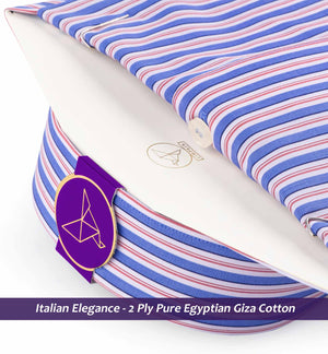 Phoenix- Cobalt Blue & Pink Stripe