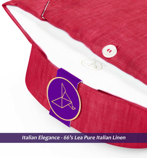 Turin- Crimson Red Solid Linen