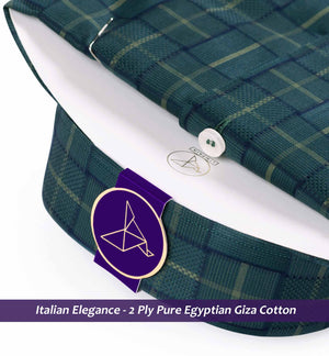 Surrey- Seaweed Green & Navy Check